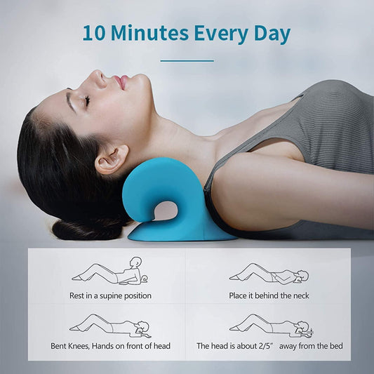 Cervical Pillow for Neck & Shoulder Pain Chiropractic Acupressure Manual Massage Medical Grade Material Recommended by Orthopaedics